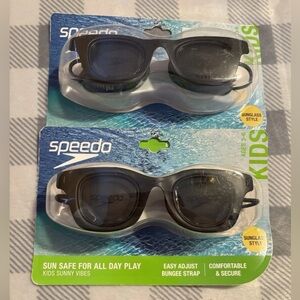 Set of 2: Speedo Kids Sunglass-Style Swim Goggles in Smoke/Black